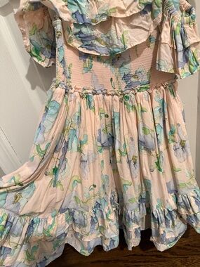 Janie and Jack Pastel Pink Floral Ruffle Dress